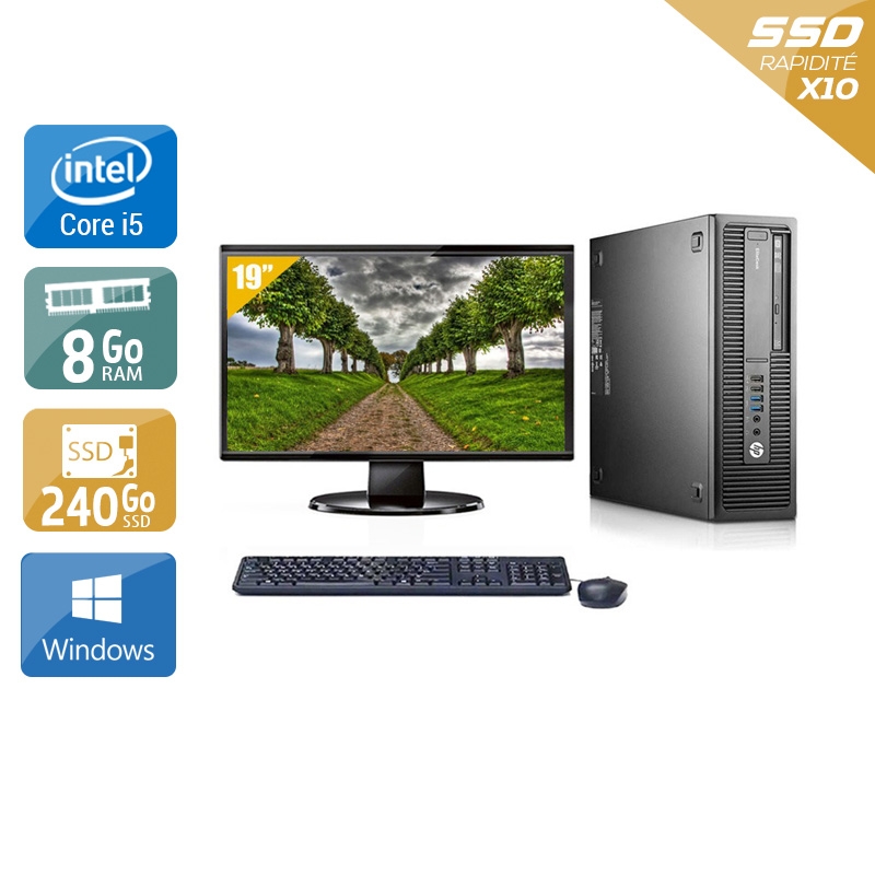 PC avec Écran Dell Optiplex 7010 USDT i5 22 8Go RAM 240Go SSD Windows 10  [Reconditionné : 239€ !] 