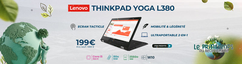 Lenovo ThinkPad L380 Yoga 13" i5 Gen 8 - 8Go RAM 256Go SSD Windows 10